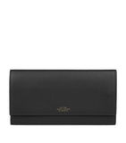 Smythson leather travel wallet with press-stud fastening (British brand)