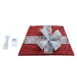 Livingandhome square Christmas tree collar 50cm with warm lights (British brand)