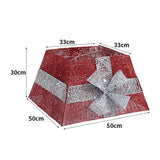 Livingandhome square Christmas tree collar 50cm with warm lights (British brand)