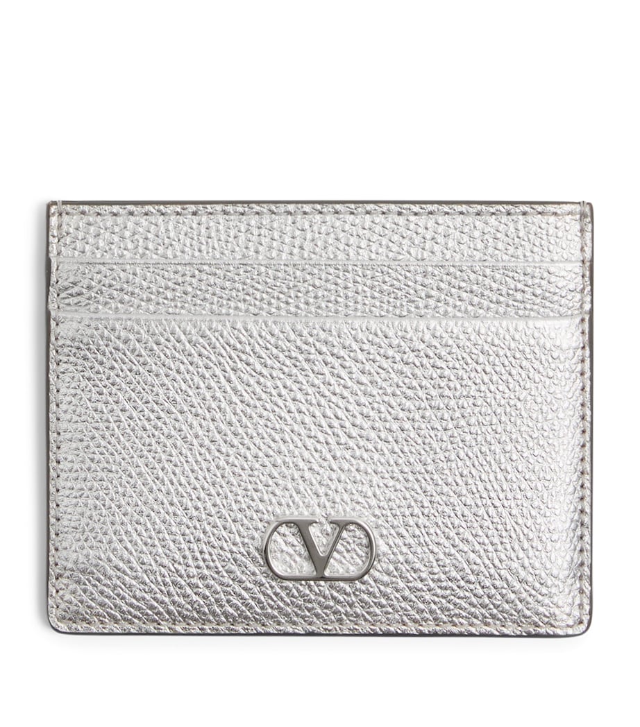 Valentino Garavani grained leather VLogo Signature card holder, imported from the UK