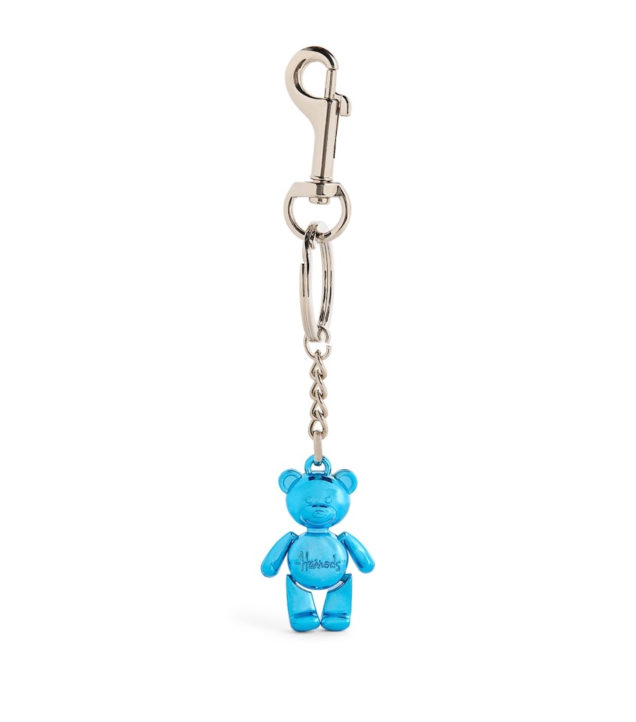 Harrods jointed bear keyring with moveable joints, 15cm tall (British brand)