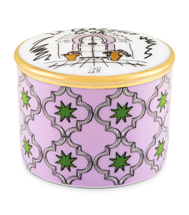 GINORI 1735 La Gazelle D'Or porcelain jewellery box, UK version