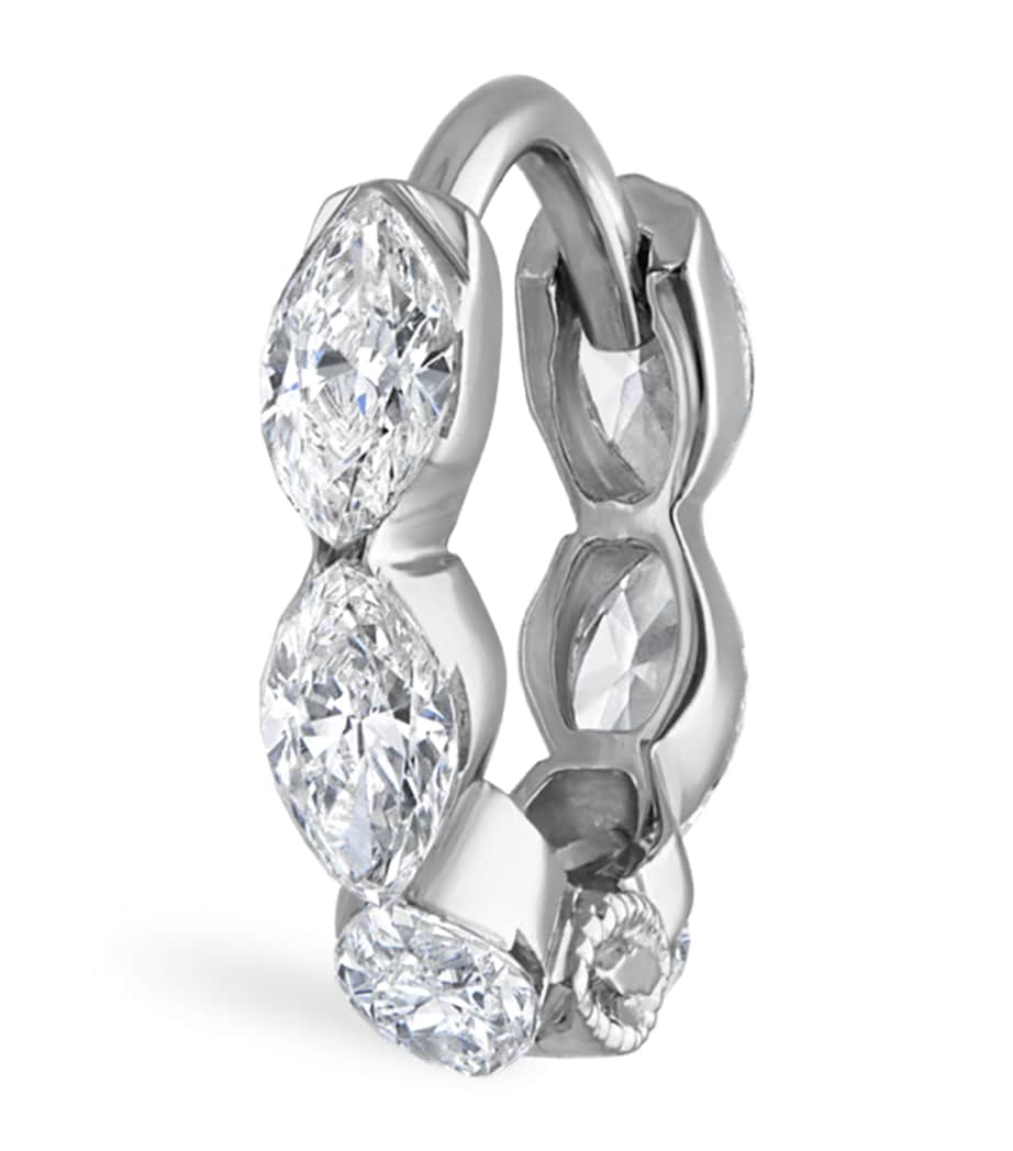 Maria Tash marquise diamond hoop earring 6.5mm (British brand)