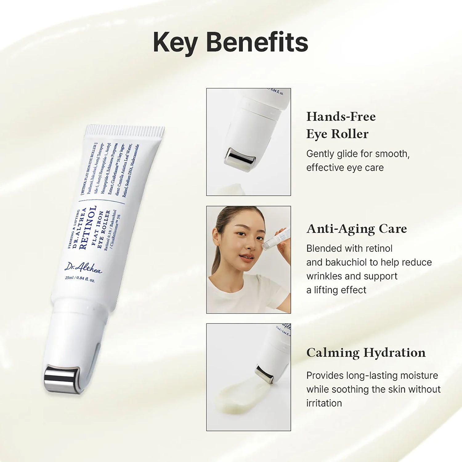 DR. ALTHEA Retinol Flat Iron Eye Roller 25ml, UK version