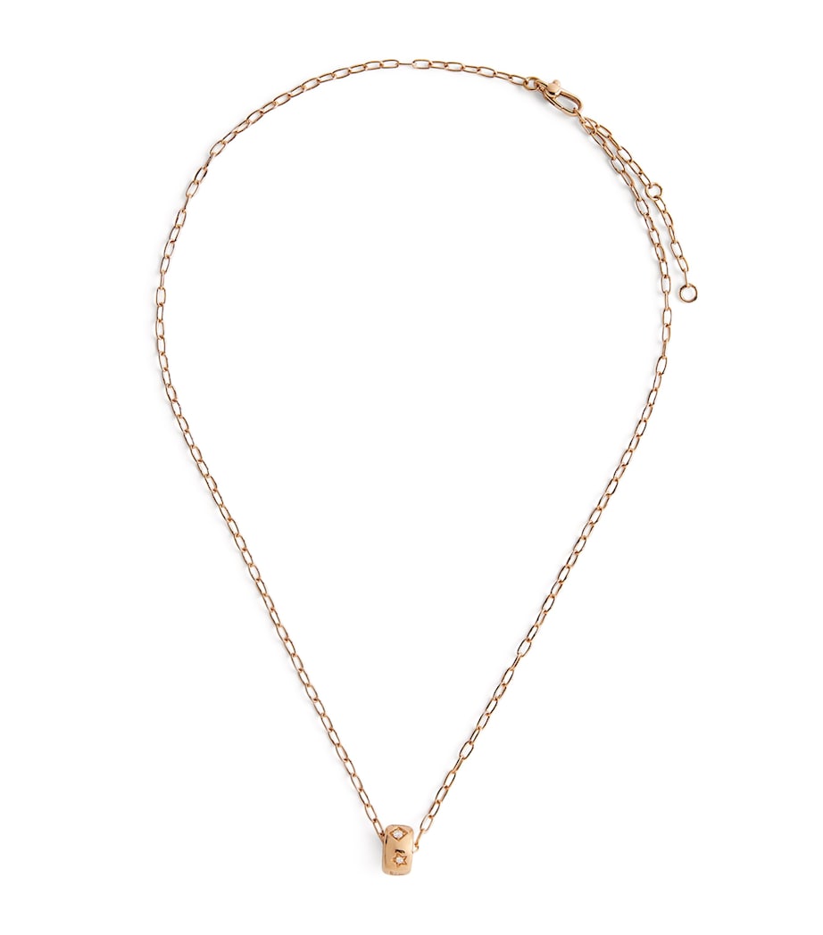 Pomellato rose gold diamond pendant necklace, imported from the UK