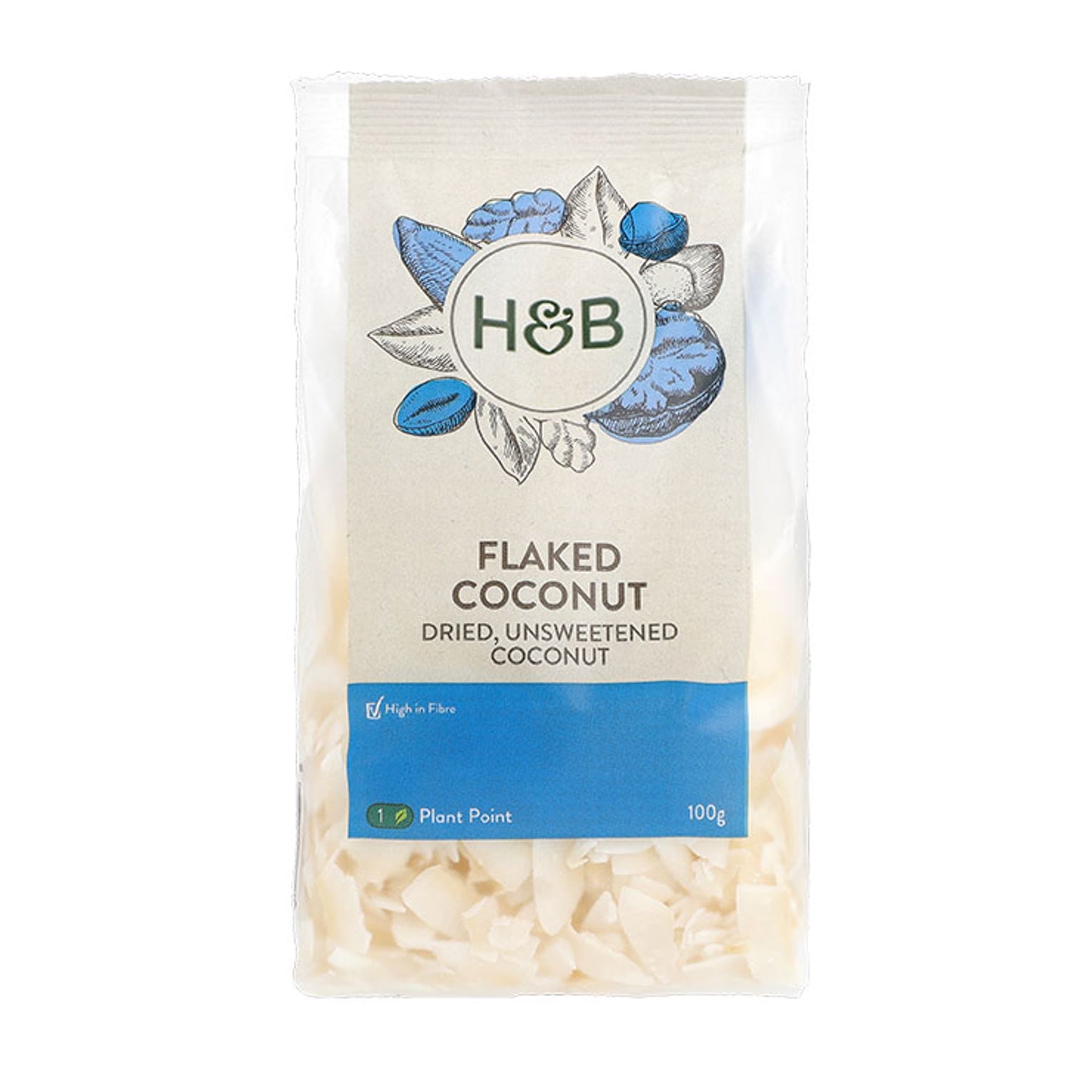 Holland & Barrett Flaked Coconut 100g - British product