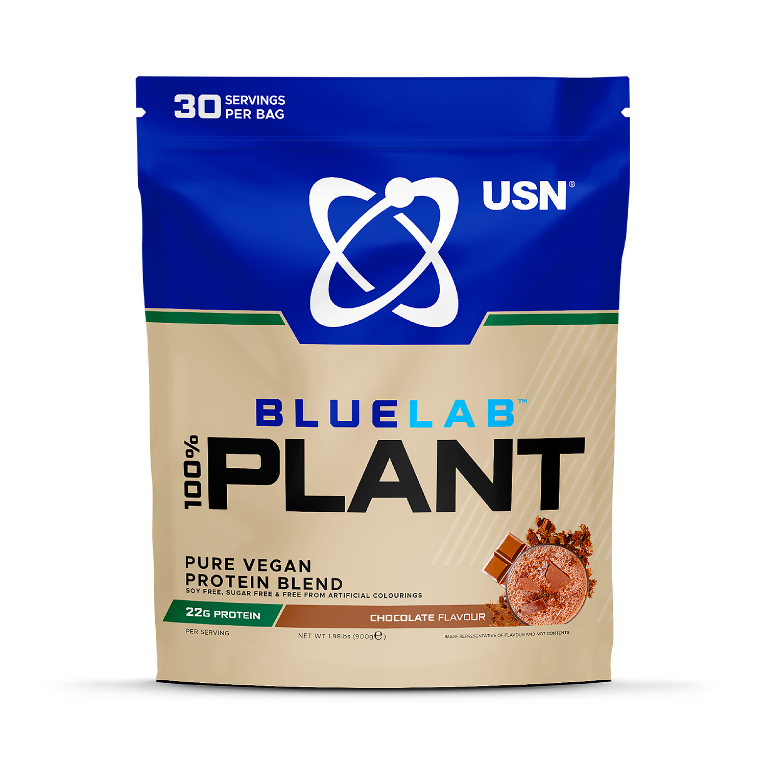 USN vegan plant protein chocolate powder 900g - British product