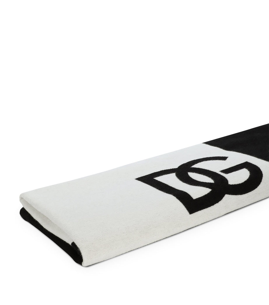 Dolce&Gabbana cotton logo throw 133cm x 173cm - British product