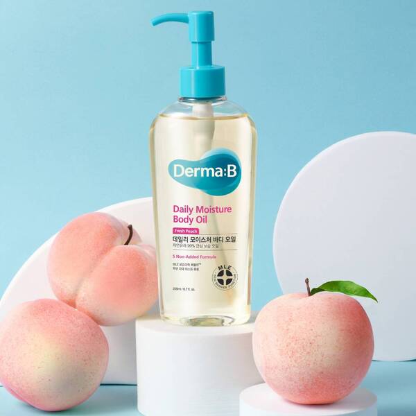 Derma:B body oil Fresh Peach 200ml - British product