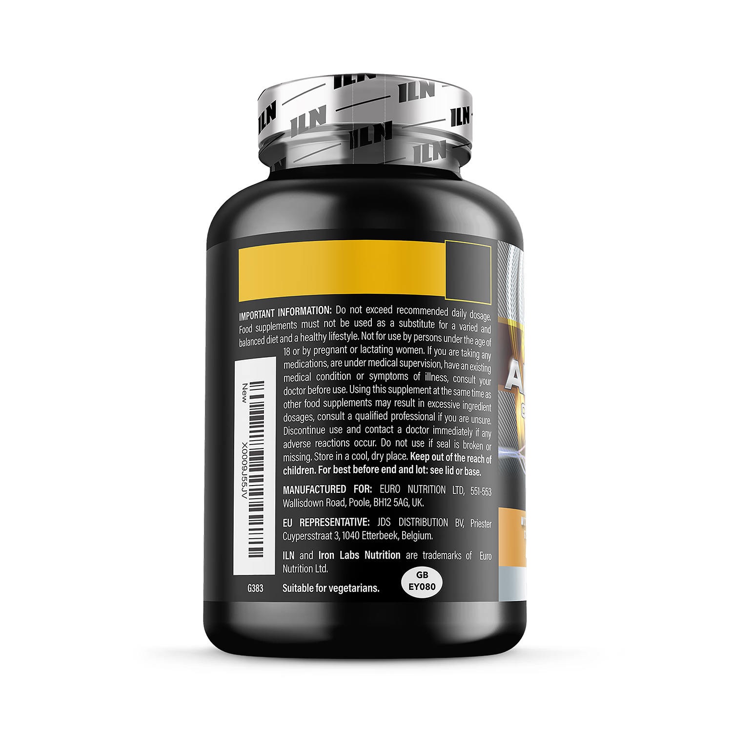 L Arginine capsules 2600mg with glutamine 120 capsules - British product