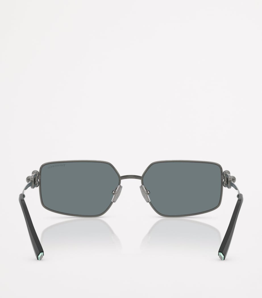 Tiffany & Co. metal rectangular sunglasses TF3111, imported from the UK