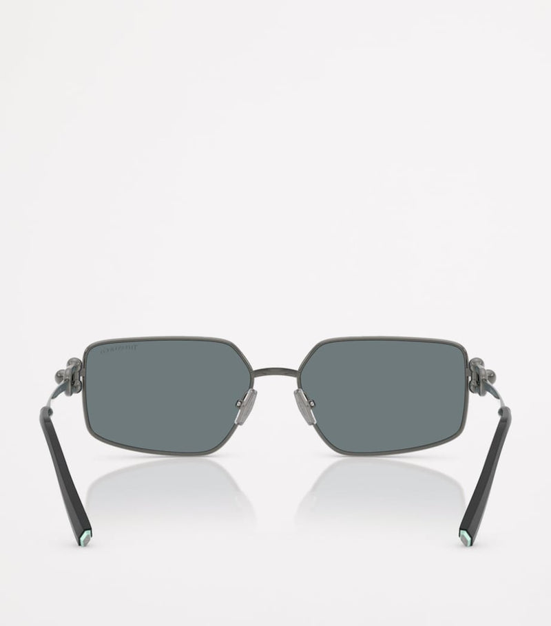 Tiffany & Co. metal rectangular sunglasses TF3111, imported from the UK