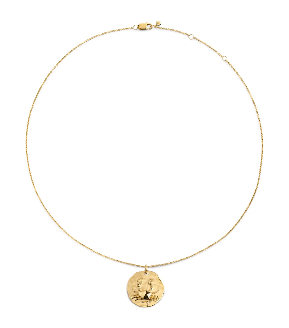 Monica Vinader Zodiac Cancer necklace gold vermeil (British brand)