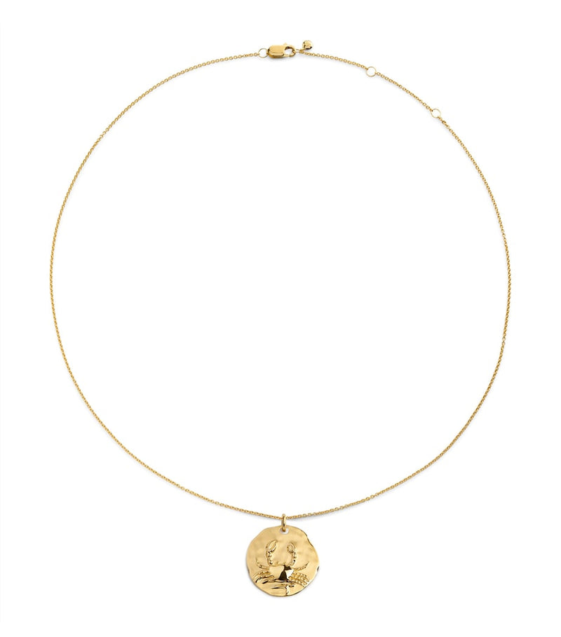 Monica Vinader Zodiac Cancer necklace gold vermeil (British brand)