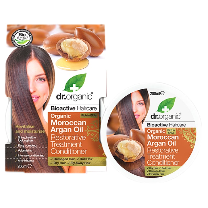 Dr Organic Moroccan Argan Oil Restorative Treatment Conditioner 200ml GOODS Holland&Barrett   