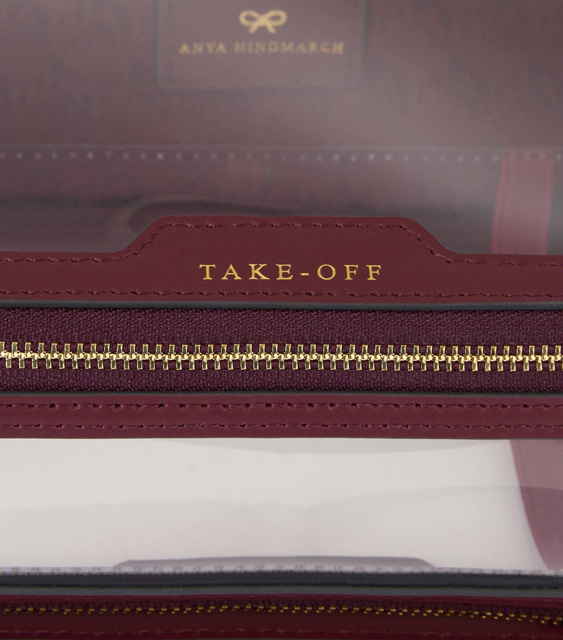 Anya Hindmarch transparent leather-trimmed in-flight case 22x12x7cm - British product