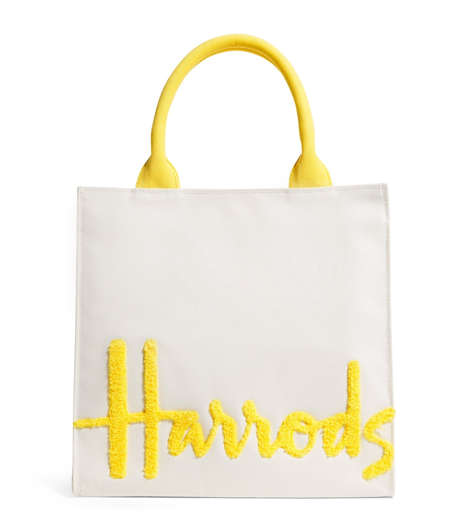 Harrods Small Cotton Logo Tote Bag