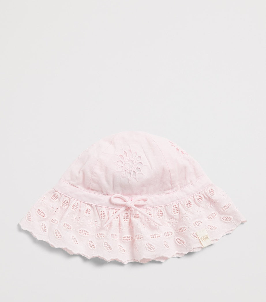 Louise Misha cotton embroidered bucket hat for children, UK version