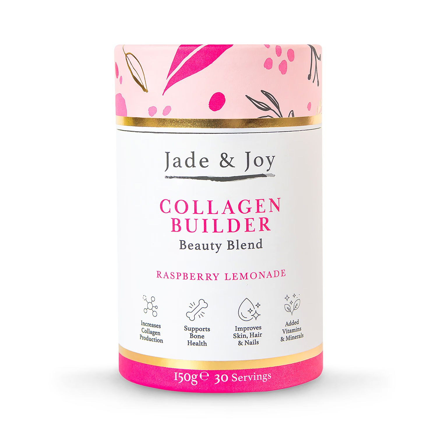 Jade & Joy collagen builder beauty blend raspberry lemonade 150g, UK version
