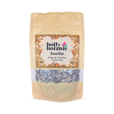 Holland & Barrett Holly Botanic Soothe Tisane Ginger & Cinnamon Herbal Tea 20 Cup Loose- Buy online at McGrocer