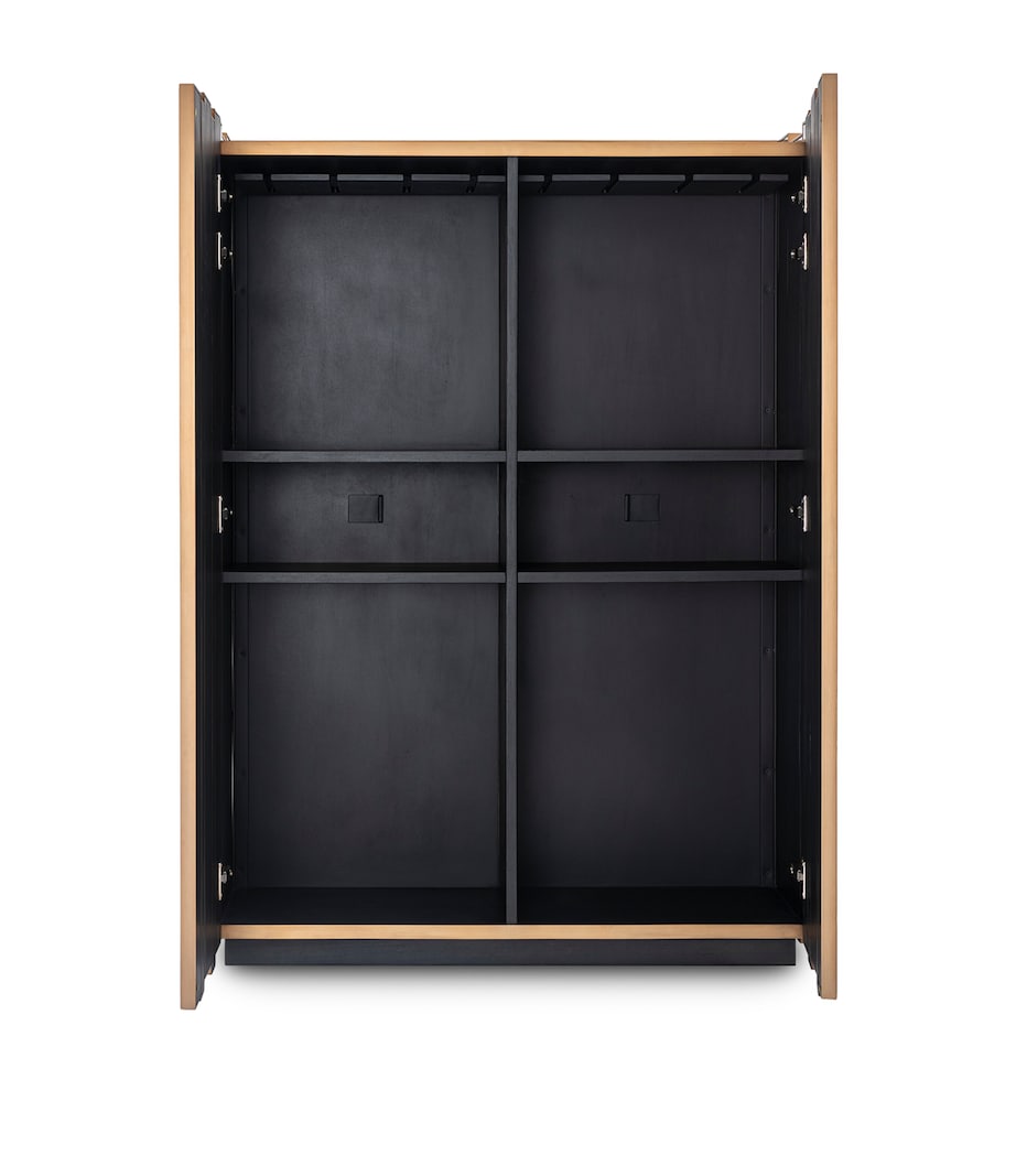 Eichholtz Nottingham Bar Schrank antikes Spiegelglas und Messing, UK-Version