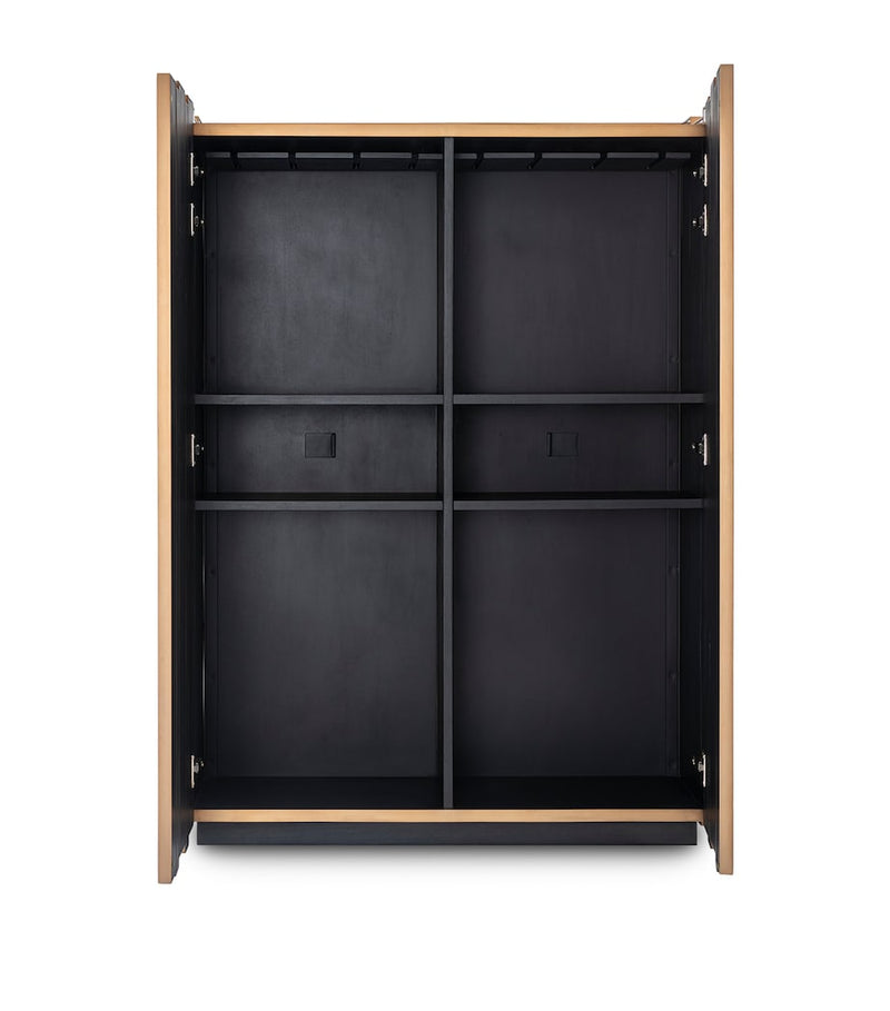Eichholtz Nottingham Bar Schrank antikes Spiegelglas und Messing, UK-Version