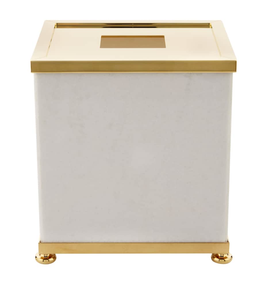 ZODIAC marble tissue box with gold-plated lid (British brand)