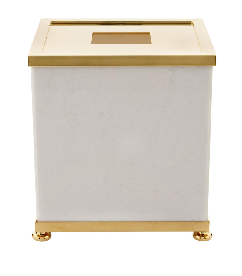 ZODIAC marble tissue box with gold-plated lid (British brand)