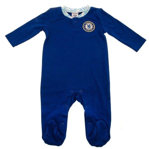 Chelsea FC Baby Crest Long-Sleeved Sleepsuit (9-12 Months) GOODS Superdrug   