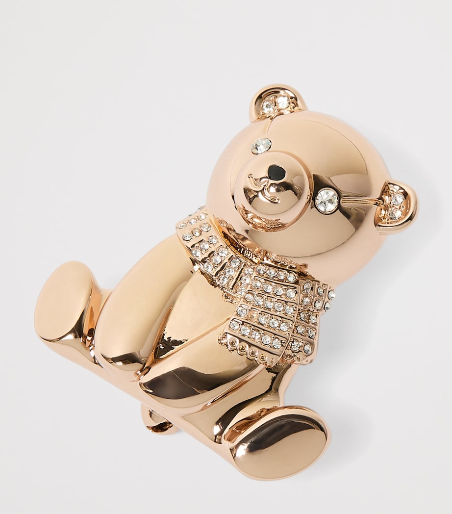 Max Mara teddy bear brooch gold-tone (British brand)
