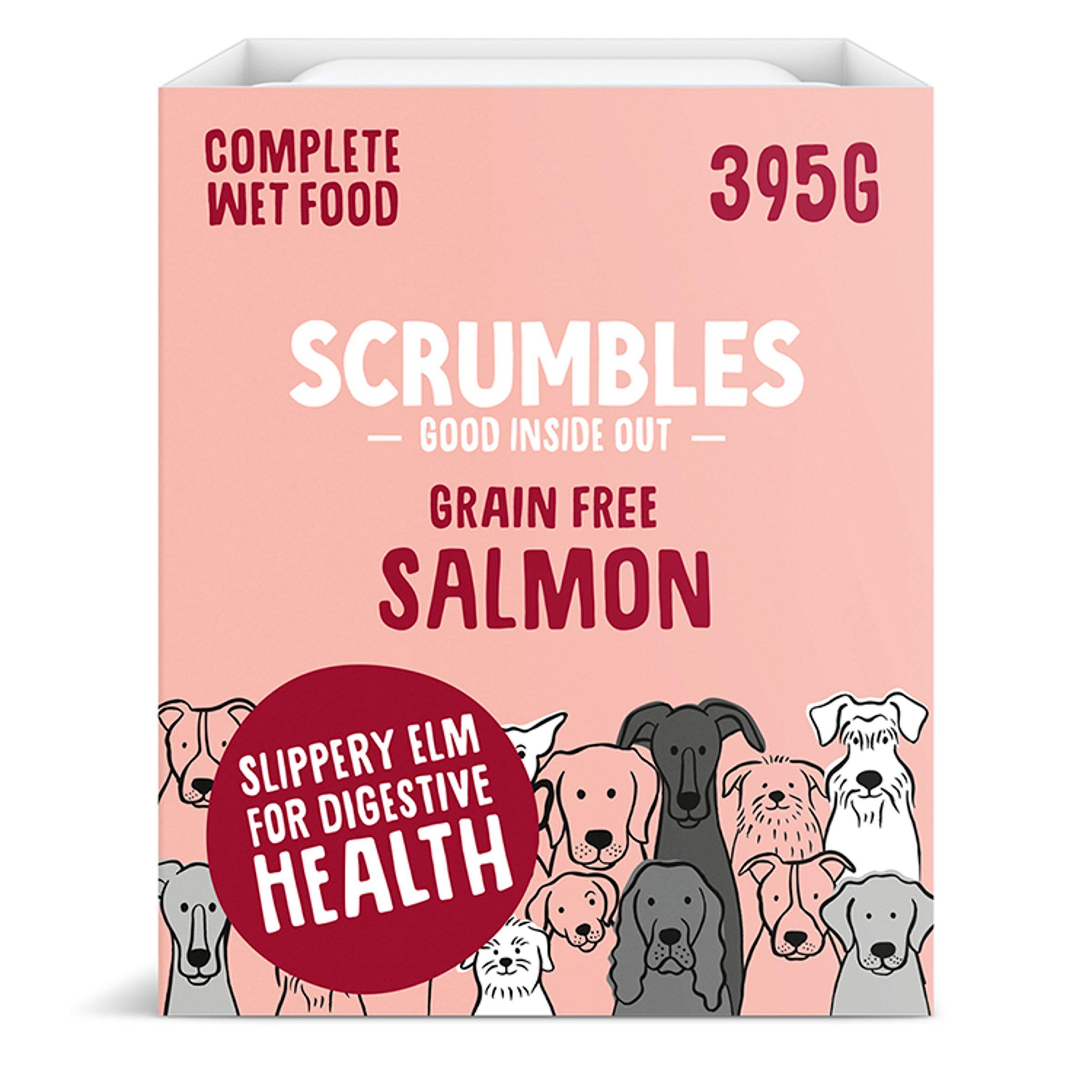 Scrumbles Salmon Wet Dog Food Tray 395g GOODS Sainsburys   