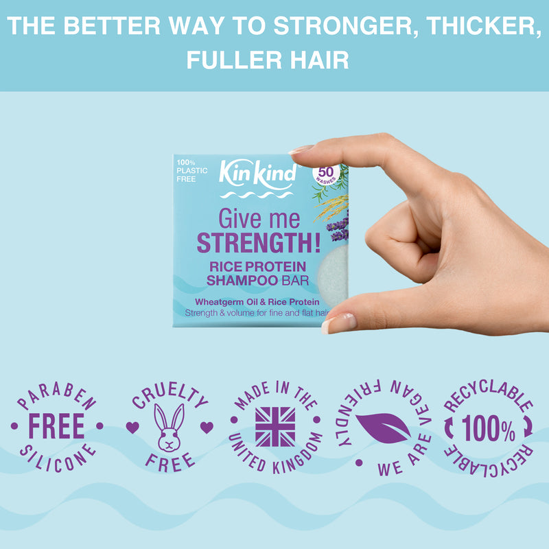 KinKind Give me STRENGTH shampoo bar 50g (British brand)