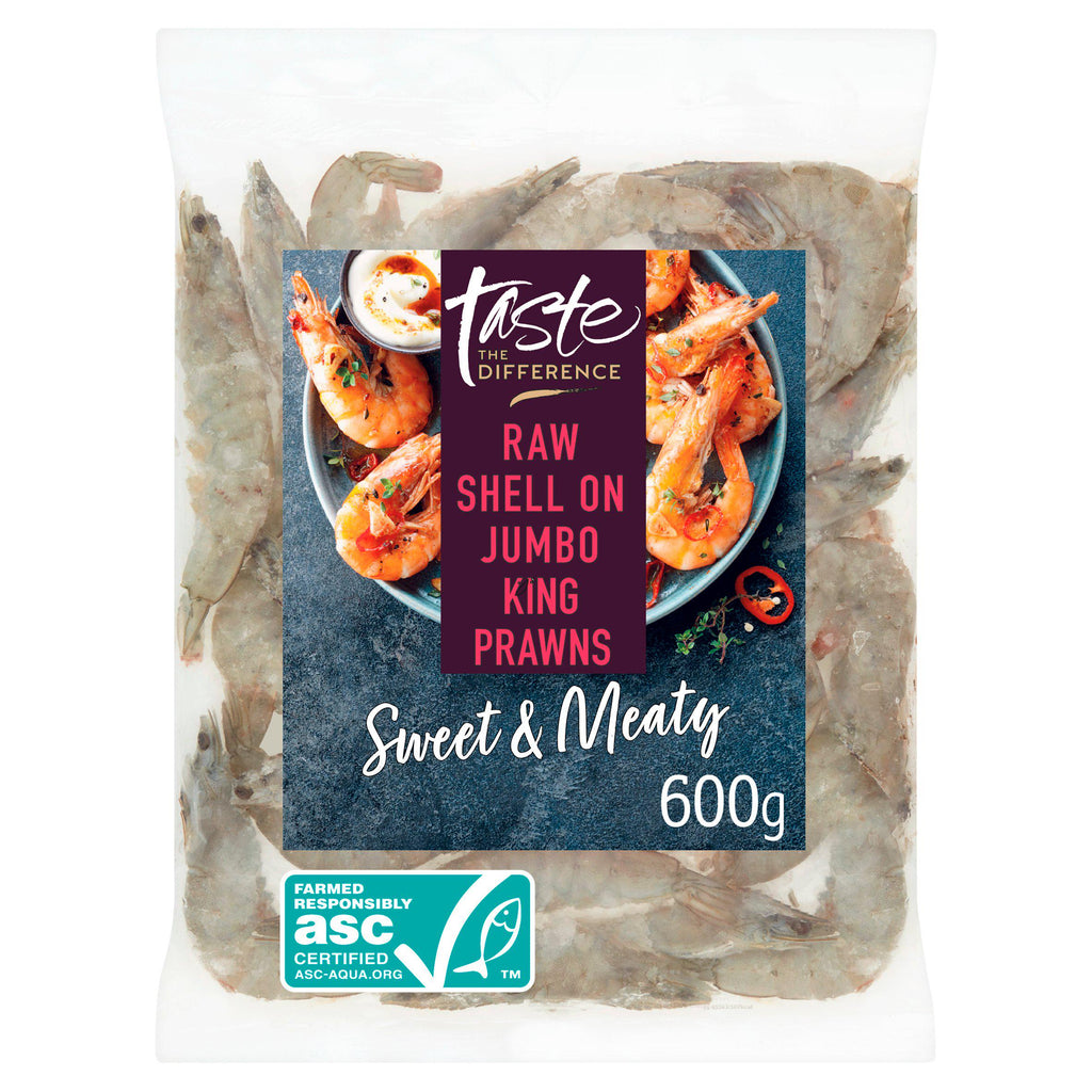 Sainsbury's Frozen Raw Shell on Jumbo King Prawns ASC, Taste the Difference 600g