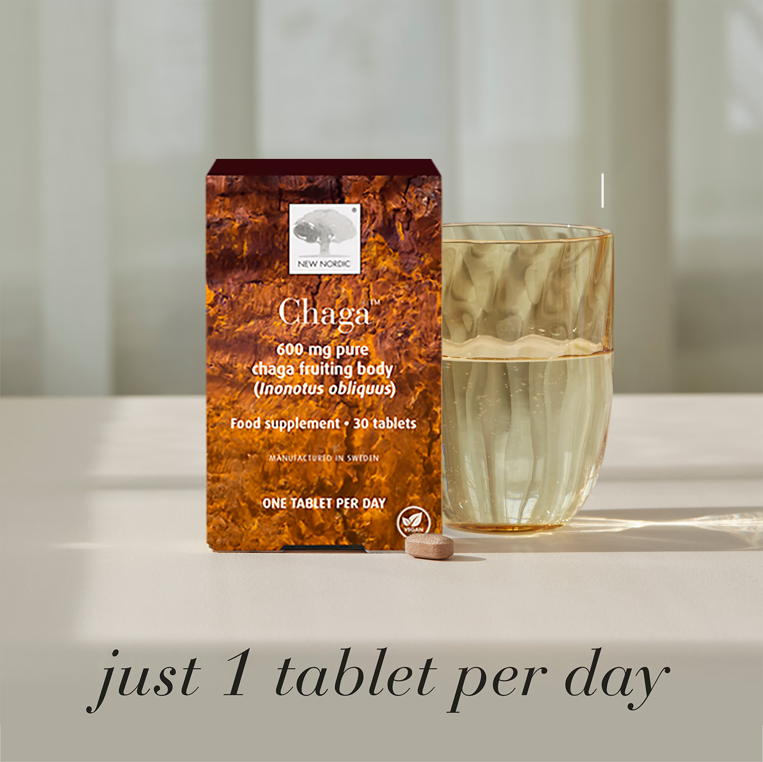 New Nordic Chaga mushroom extract tablets 30 (British brand)