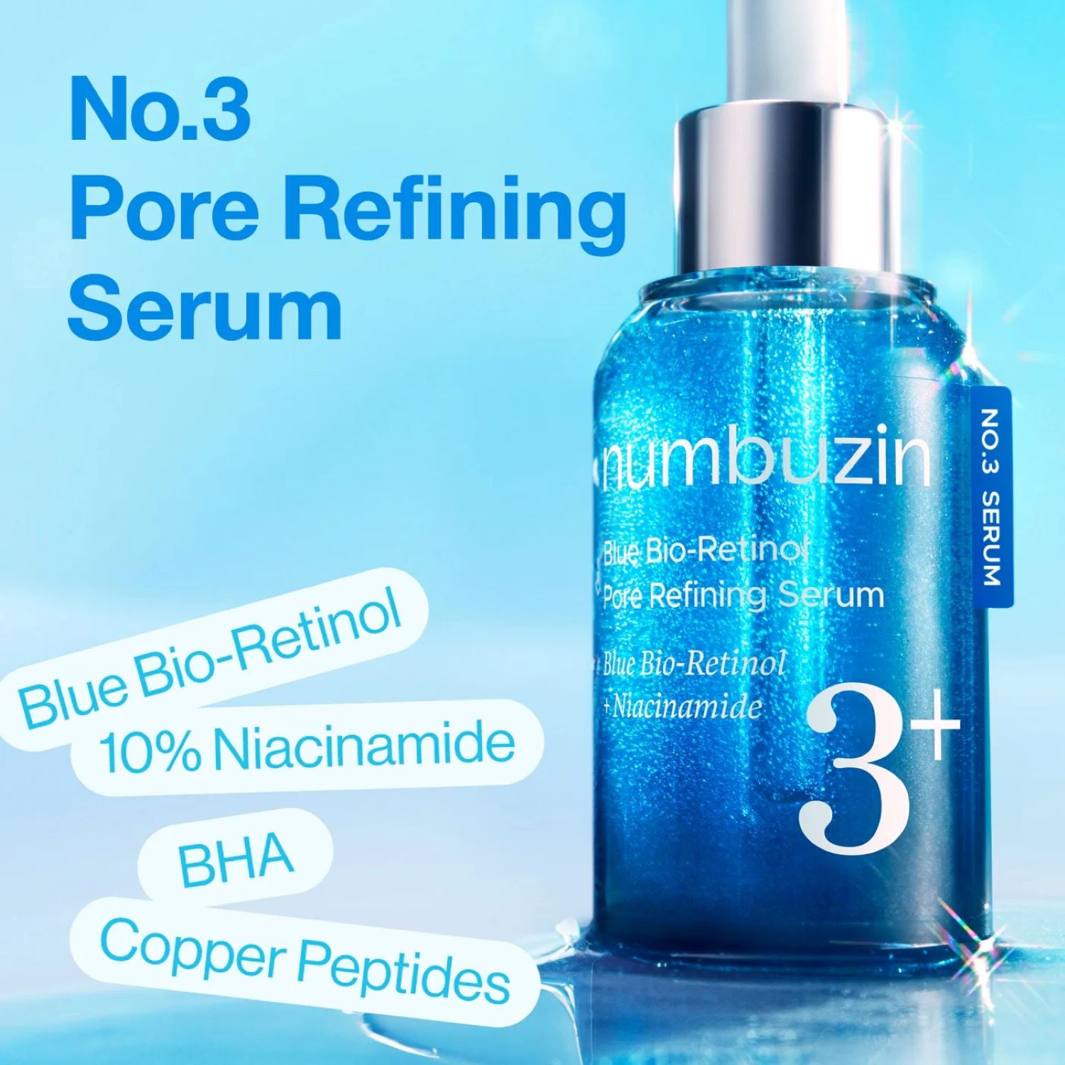 NUMBUZIN Blue Bio-Retinol pore refining serum 30ml, UK version