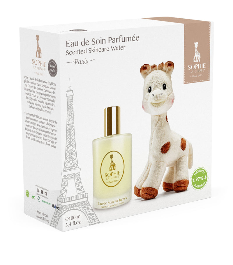 Sophie La Girafe skincare water and plush toy set 100ml (British brand)