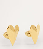 Alaïa Le Coeur mini brass earrings (British brand)
