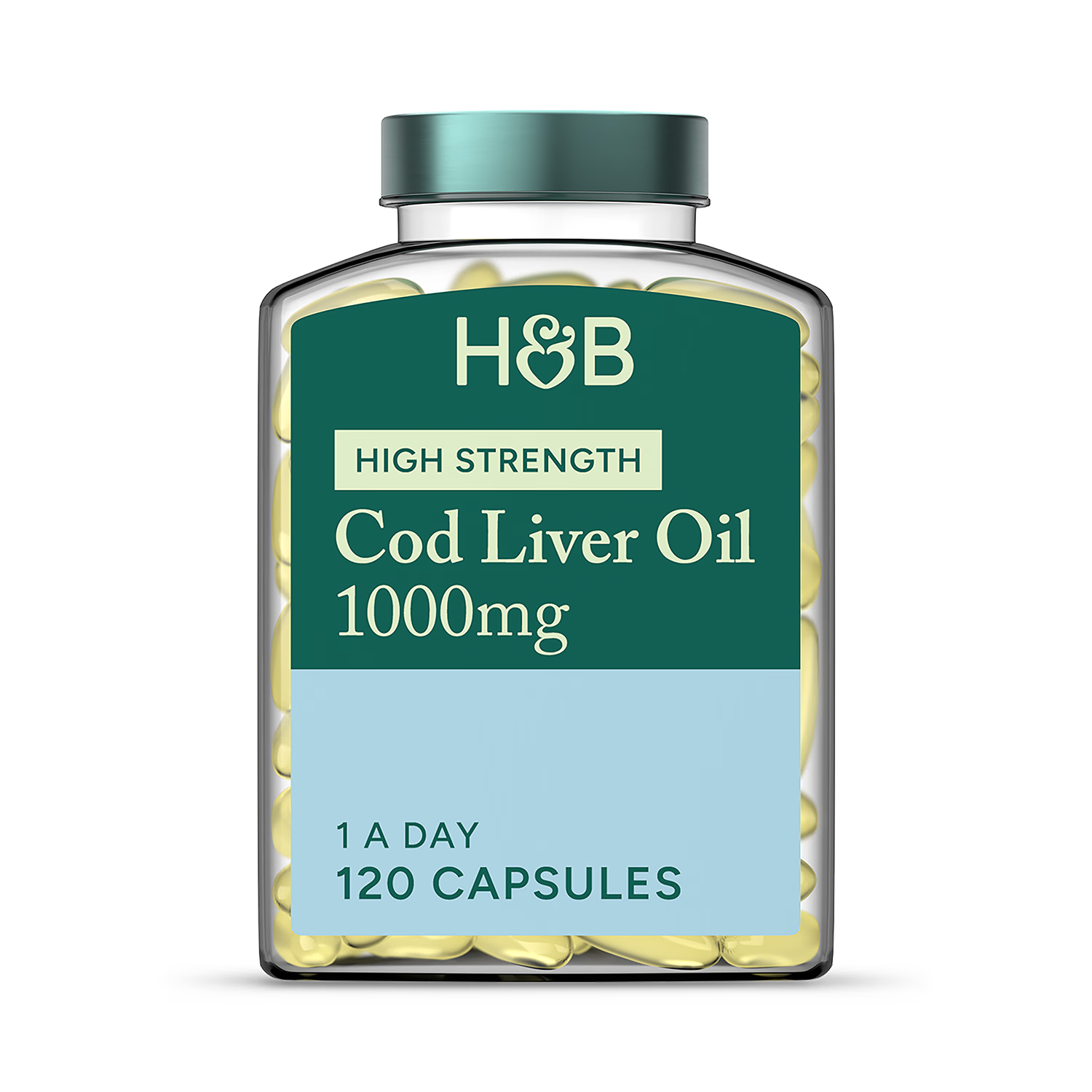 Holland & Barrett cod liver oil 1000mg 120 capsules, UK version