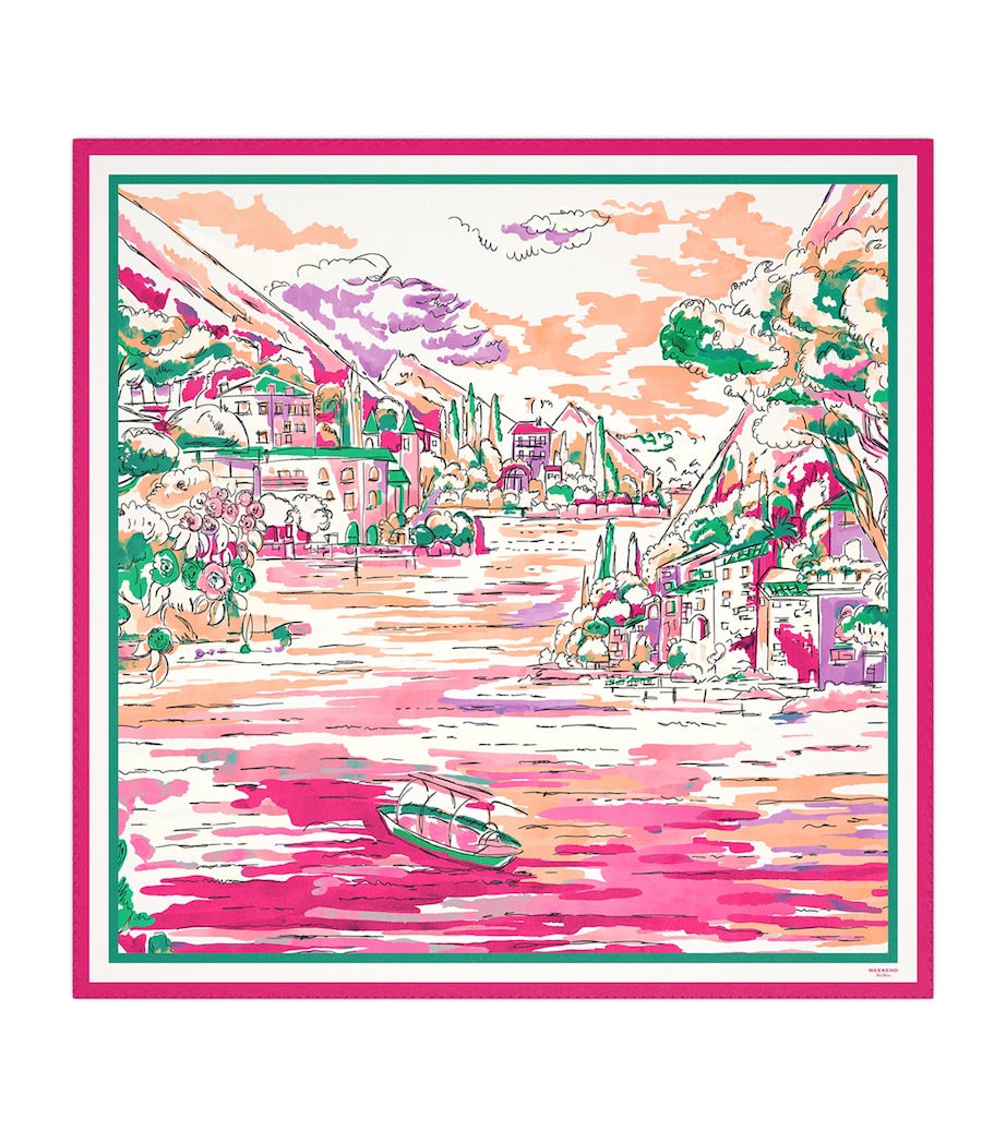 Weekend Max Mara silk scarf lake print 90cm - British product