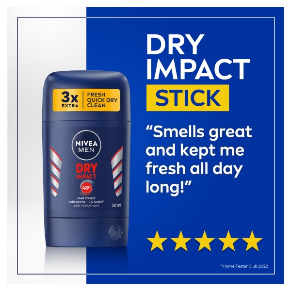 NIVEA MEN Dry Impact Anti-Perspirant Stick 50ml GOODS Superdrug   