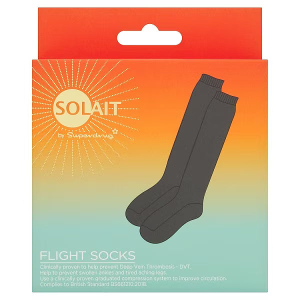 Solait DVT Graduated Compression Travel Socks (British brand)