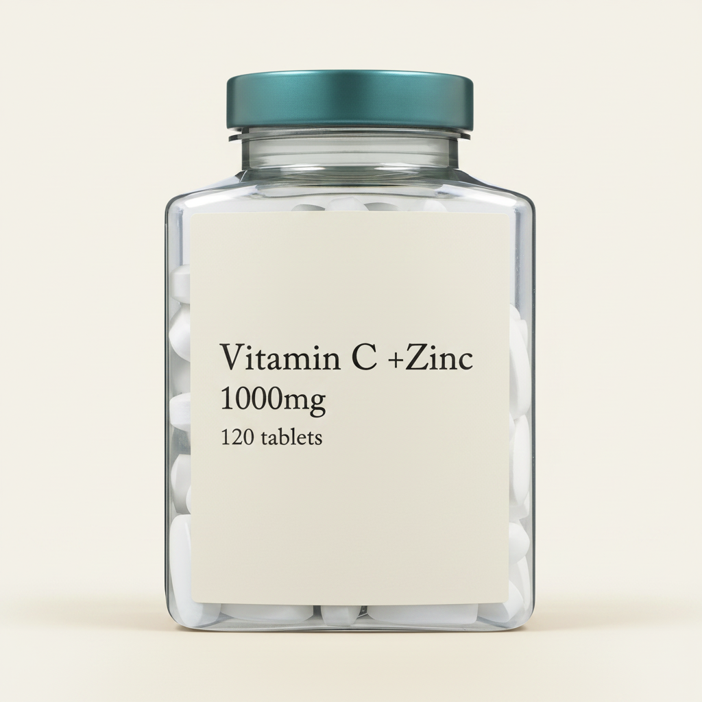 Holland & Barrett Vitamin C & Zinc 120 Tablets, UK version