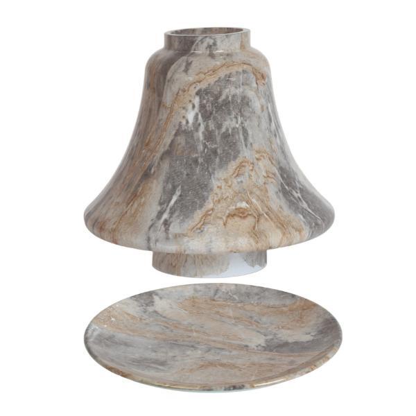 Aroma Grigio Stone candle shade and tray set, imported from the UK