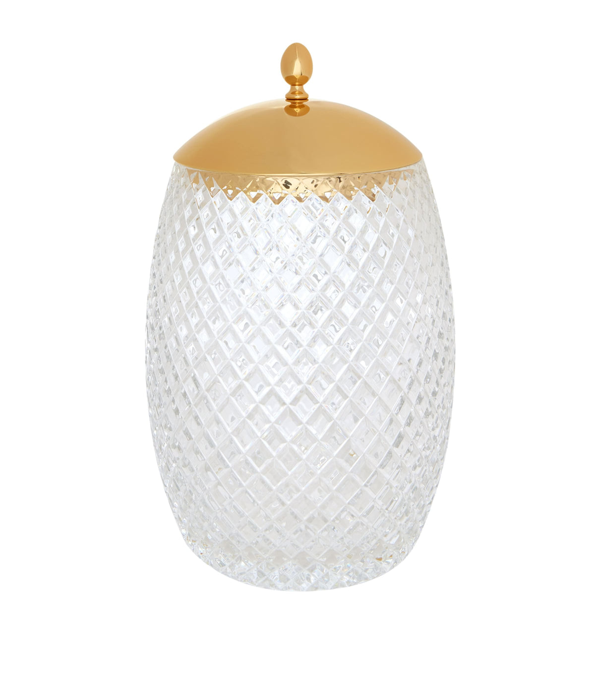 ZODIAC bevelled crystal bin with gold-plated lid (British brand)