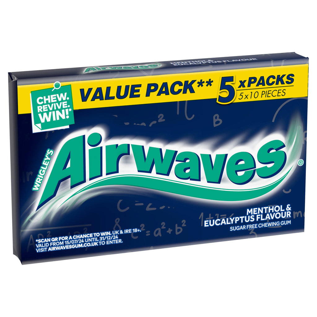 Wrigley's Airwaves Menthol & Eucalyptus Flavour Sugar Free Chewing Gum 70g