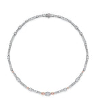 Boodles platinum rose gold diamond necklace (British brand)