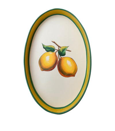 Harrods Les-Ottomans Iron Lemon Decorative Tray 43cm x 30cm- Buy online at McGrocer