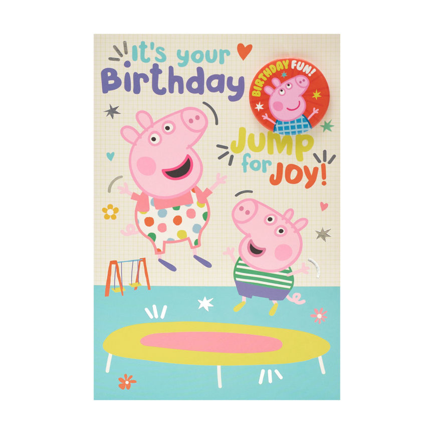 Peppa Pig Birthday Card General Household ASDA   