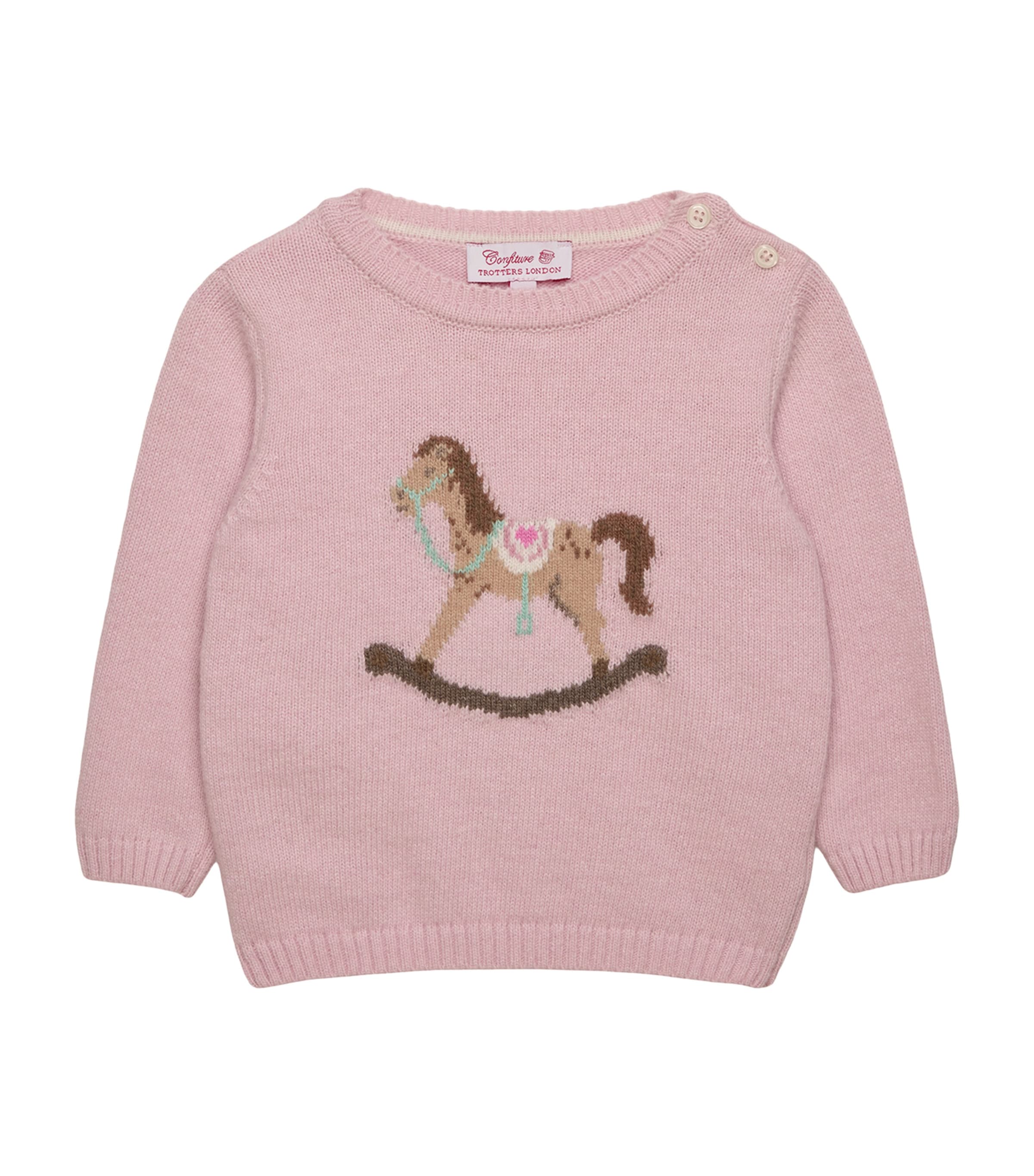 Trotters Wool-Blend Grace Rocking Horse Sweater (3-24 Months)
