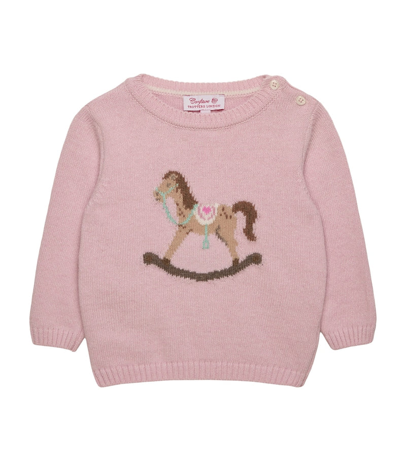 Trotters Wool-Blend Grace Rocking Horse Sweater (3-24 Months)
